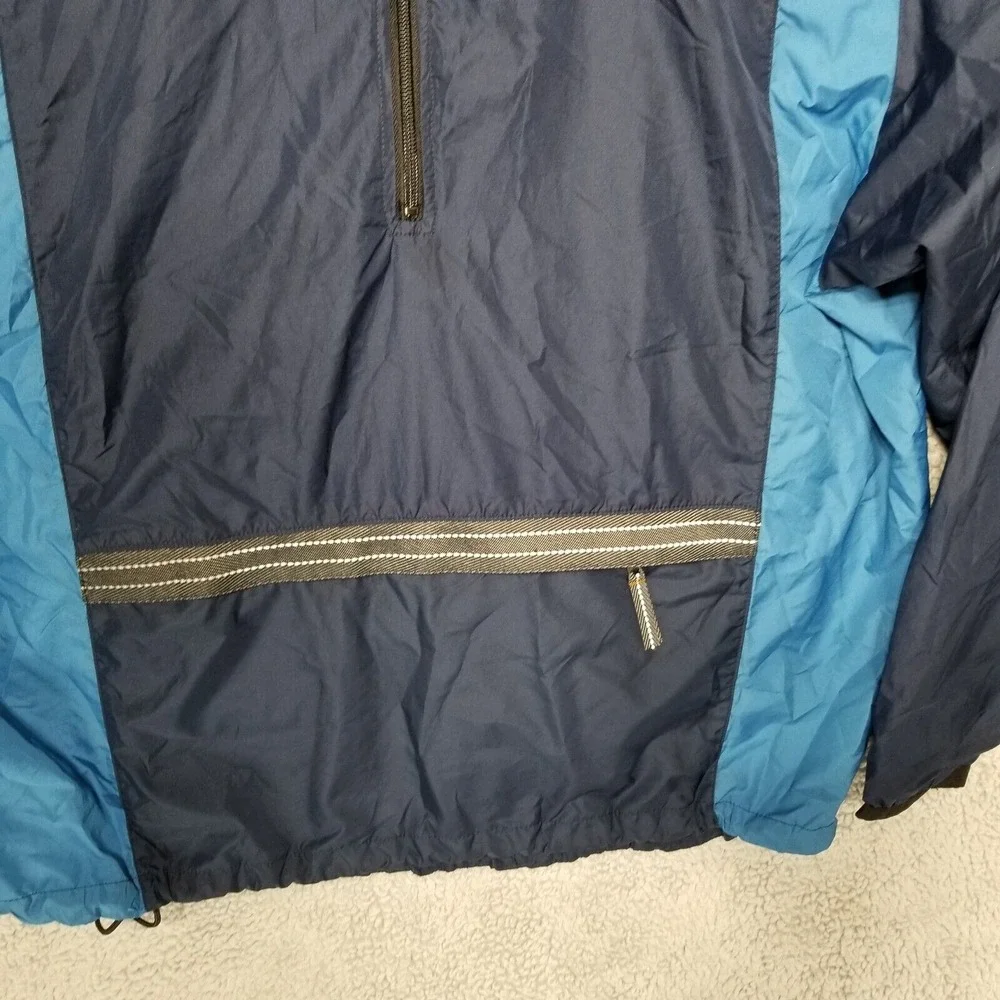 Nike Jacket Mens Large Vintage Blue 1/2 Zipper‎ Stripe Pullover 90s Y2K Swoosh